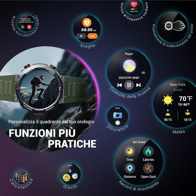 Thumbnail 6 de Blackview Smartwatch Uomo 1.45