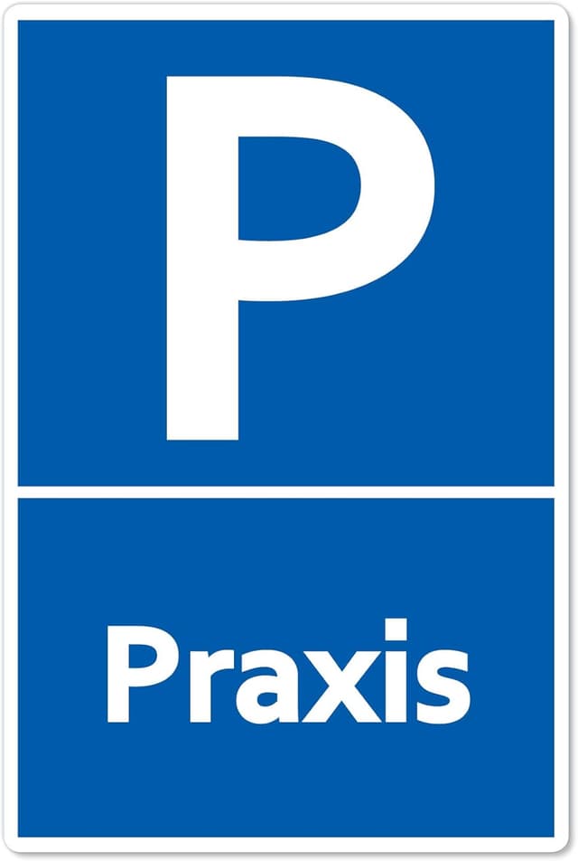 Detalle de XXL Praxis Parkplatzschild 30x40 cm