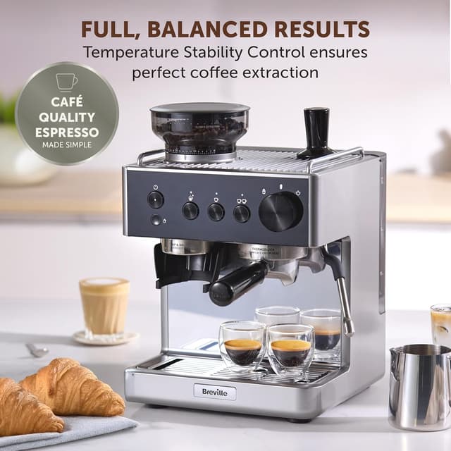 Thumbnail 3 de Breville Barista Classic Espresso Machine (VCF186) with built-in grinder and milk frother