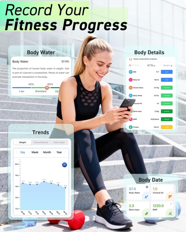 Detalle de INSMART Smart Digital Body Fat Scales 1️⃣