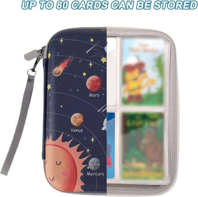 Detalle de Noaya Card Case Card Holder with Zipper – 80-pocket card binder for 2.3 x 3.4 inch cards