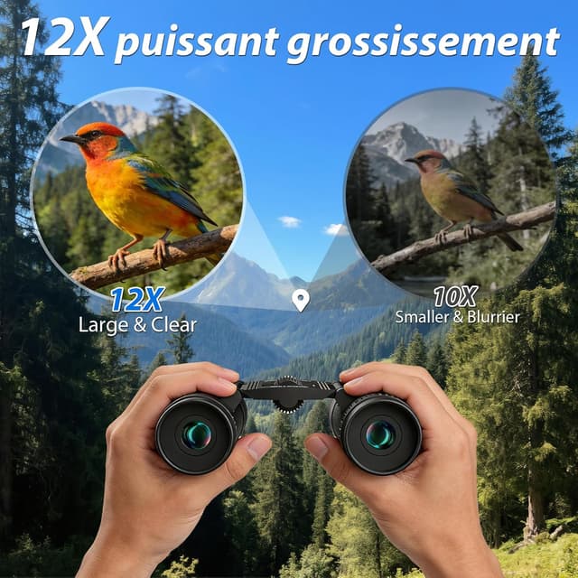 Thumbnail 1 de Jumelles 12x25 compactes pliantes