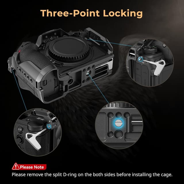 Detalle de SmallRig Cage Z6 III pour Nikon Z6 III (4519) : cage complète anti-torsion avec plaque Arca rapide