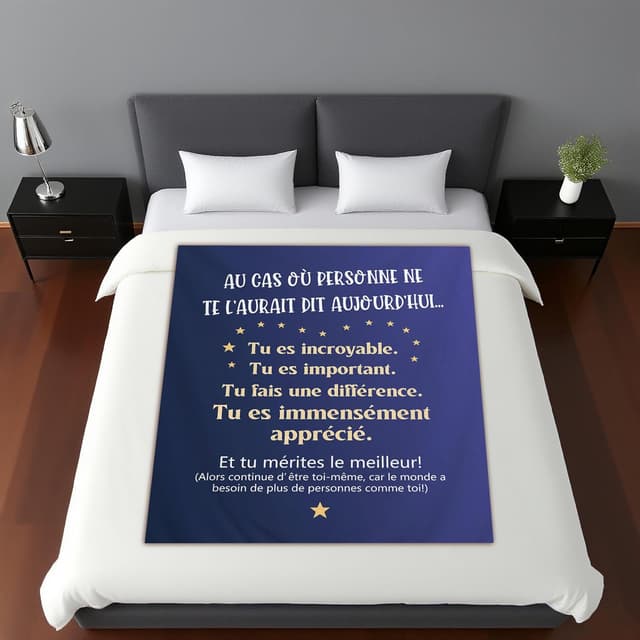 Detalle de Couverture homme inspirante 150 x 130