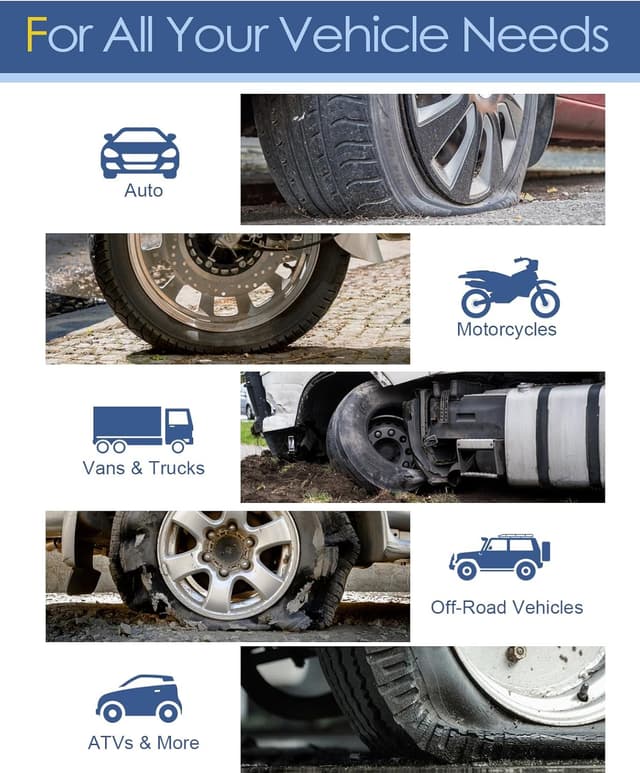 Detalle de VFMFM Tyre Repair Kit with 20 Repair Strings and Storage Case (tubeless emergency puncture fix)