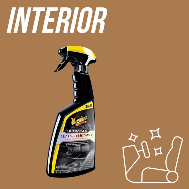 Detalle de Meguiar’s Ultimate Leather Detailer (473 ml) G201316EU – cleans, restores & protects leather