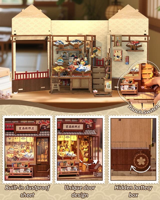 Detalle 2 de Endless Limit Book Nook Kit – Miniatur-Puppenhaus als 3D-Buchstütze mit LED