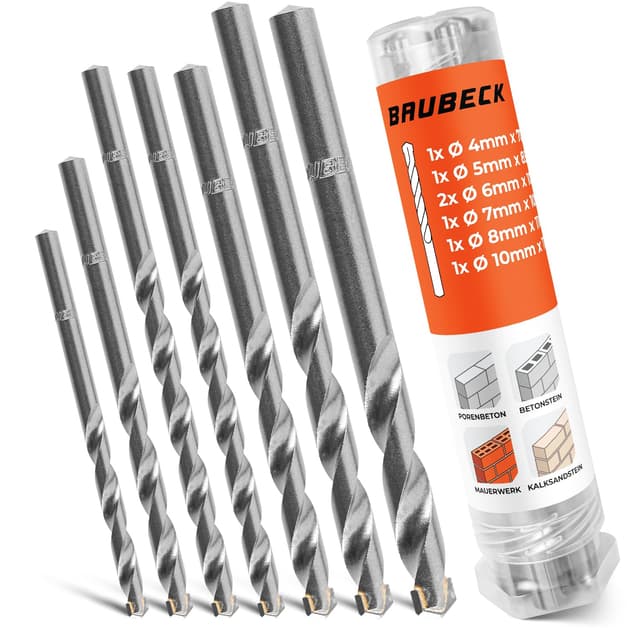 Detalle de BAUBECK Steinbohrer Set für Akku 4 bis 10 mm