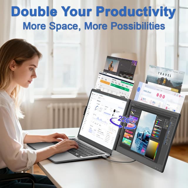 Detalle de KEFEYA Laptop Screen Extender 14