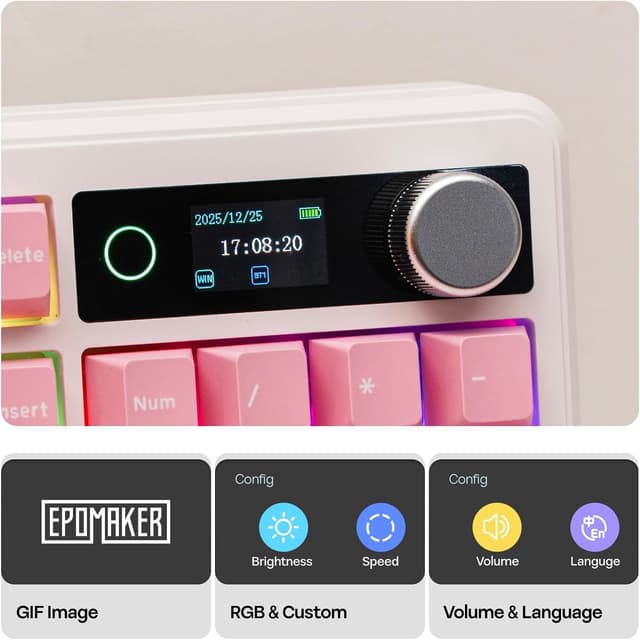 Detalle de EPOMAKER TH99 PRO mechanical keyboard 10000mAh ⌨