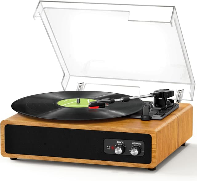Detalle de FYDEE Tourne-Disque Vinyle 3 vitesses avec Bluetooth
