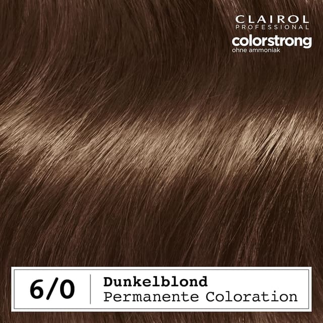 Detalle 2 de Clairol Professional colorstrong dauerhafte Farbe 6/0 Dunkelblond mit AHA-Bonding-System (ohne Ammoniak)
