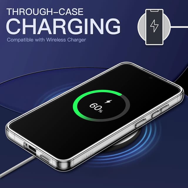 Detalle de JETech Cover anti-ingiallimento per Samsung Galaxy S24 5G in PC trasparente, protezione antiurto e anti-graffio