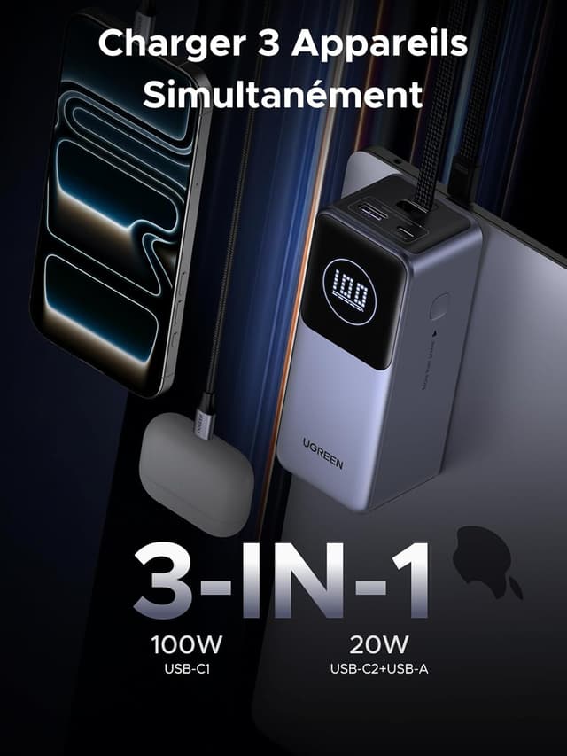 Detalle 2 de UGREEN Nexode 20000mAh batterie externe