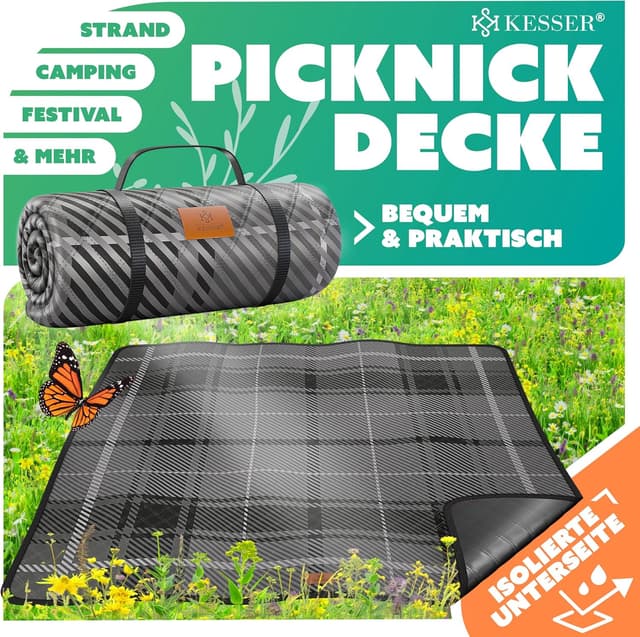 Thumbnail 1 de KESSER® Manta de Picnic Grande, Plegable y Lavable 🌊