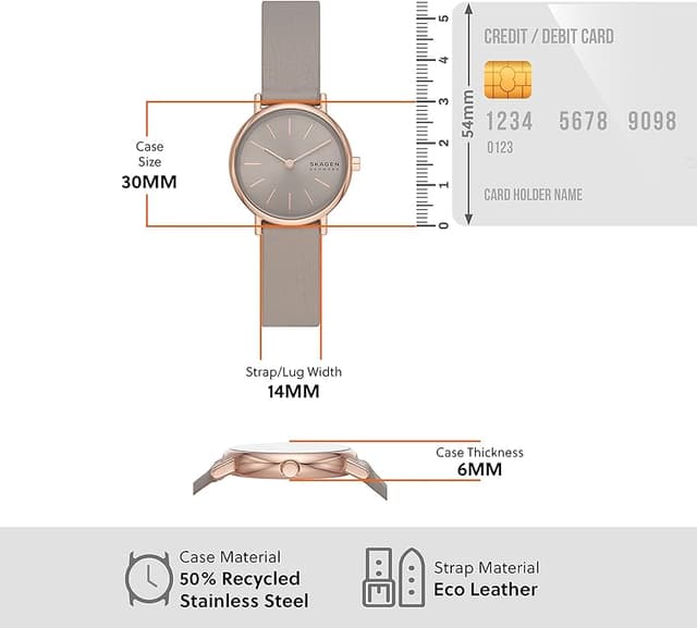 Detalle 2 de Skagen Signatur Lille 30 mm azul y oro rosa