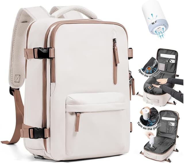 Detalle de SZLX Vacuum Compression Backpack Travel Bag with Pump — cabin fit for Ryanair and other airlines