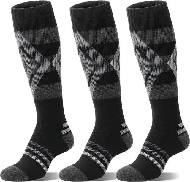 Thumbnail 6 de Welwoos 3 Pairs Merino Wool Ski Socks — Thermal Knee-High