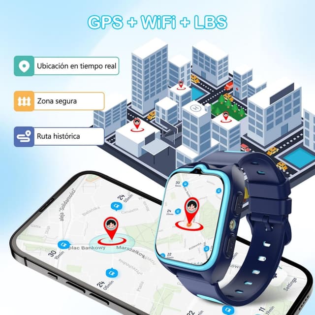 Detalle 2 de IOWODO 4G Reloj Inteligente Niño con GPS