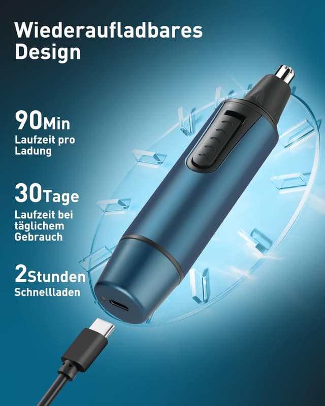 Thumbnail 3 de USB wiederaufladbarer Nasenhaartrimmer 60 min ⌦