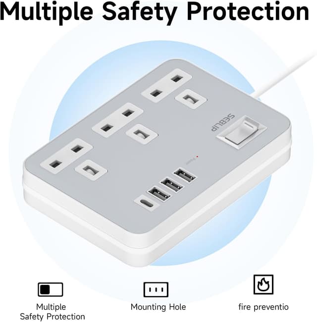 Detalle 1 de 4 USB extension lead 3 way 5m