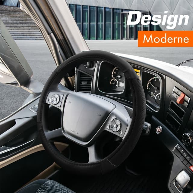 Thumbnail 1 de Upgrade4cars Couvre Volant Camion 44-46 cm Noir đźšš