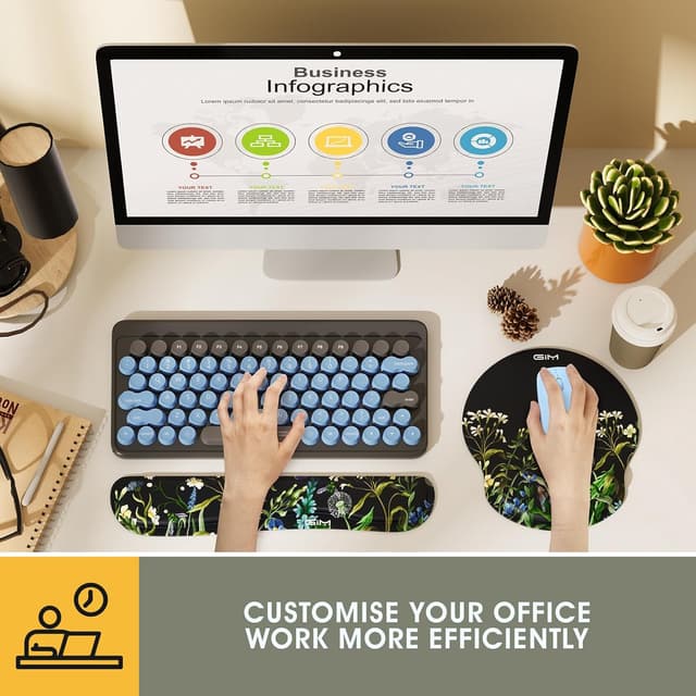 Detalle 1 de GIM Mauspad Gelkissen 17,3 x 3,2 Zoll