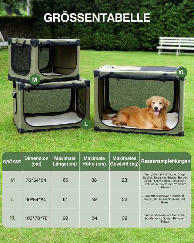 Detalle de derimkcoa Hundebox faltbar 106 x 78 x 78 cm