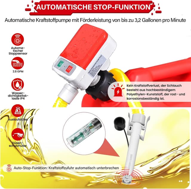 Thumbnail 6 de Kraftstoff Umfüllpumpe Auto-Stopp Sensor