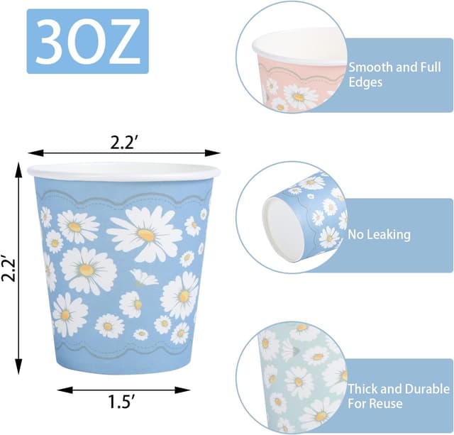 Detalle 2 de Lamosi 3 oz Paper Cups 300 Pack 🥤