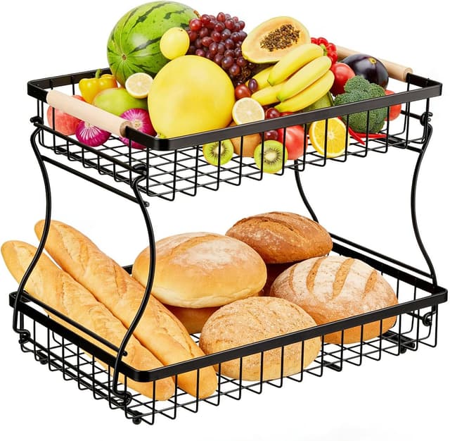 Imagen de VINATO Frutero 2 Niveles de Metal en OfertitasTOP