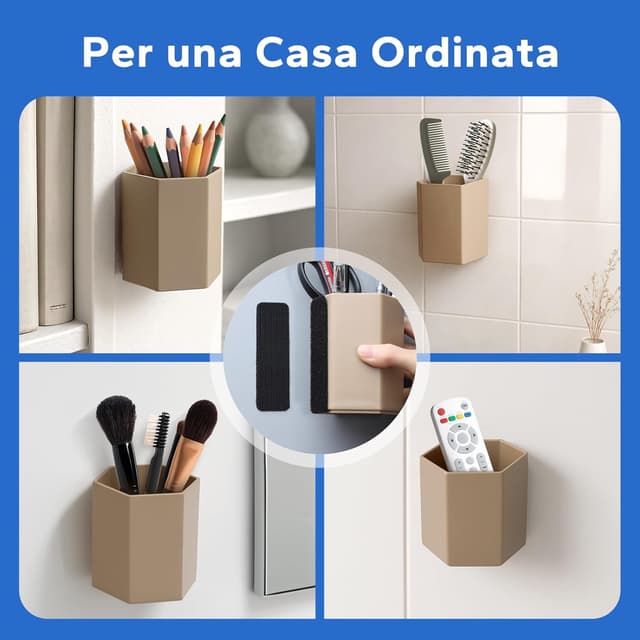 Thumbnail 6 de HOMMAND Feltro adesivo Forte biadesivo hook & loop, 24 pezzi (rettangoli, quadrati e tondi) nero