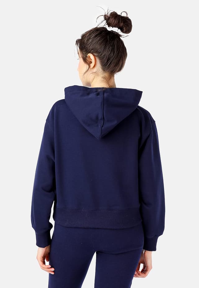 Detalle 2 de Bellivalini sweat à capuche femme court BLV208 en coton (coupe crop)