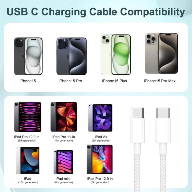 Thumbnail 6 de USB C to C Fast Charging Cable 10ft