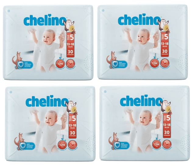Detalle de Chelino Pañales Talla 5 (13-18 kg) 120 uds