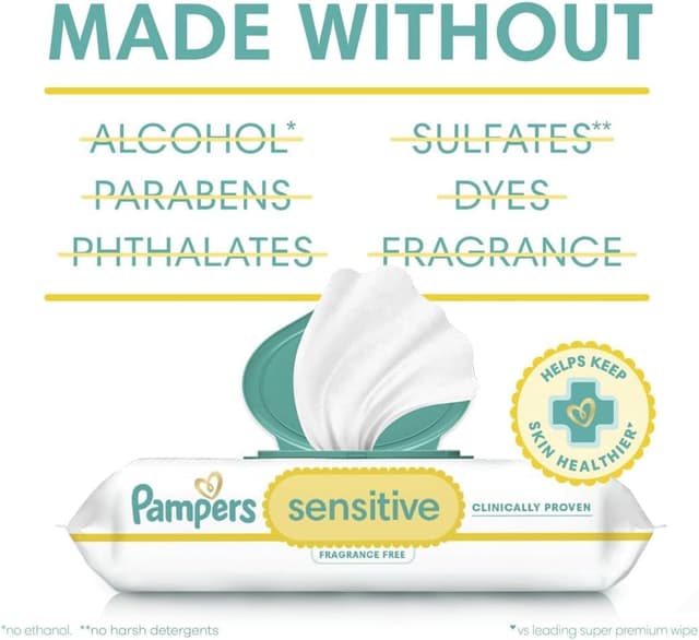 Thumbnail 4 de Pampers Sensitive Baby Wipes 1008 Pack