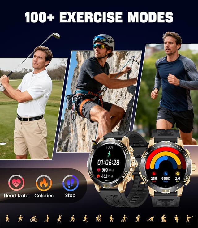 Thumbnail 6 de LIGE Smart Watch for Men IP68, Heart Monitor