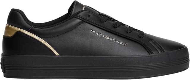 Detalle 2 de Tommy Hilfiger Baskets vulcanisées en cuir pour femme Foxing