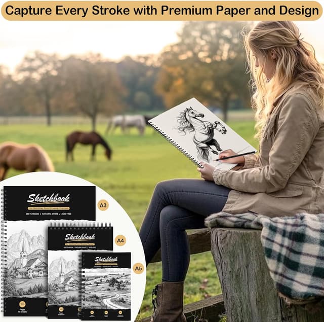 Thumbnail 6 de DazSpirit A3 Skizzenbuch für Zeichnungen