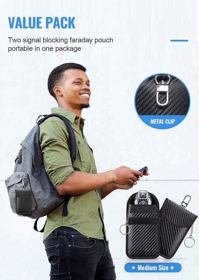 Thumbnail 6 de lanpard Faraday Pouch 2-Pack for Car Keys 🔑