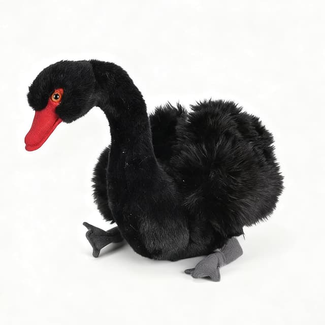 Detalle de RLOMUTE Cute Farm Toys black swan plush toy (9.8in) for cuddly play and simple decor