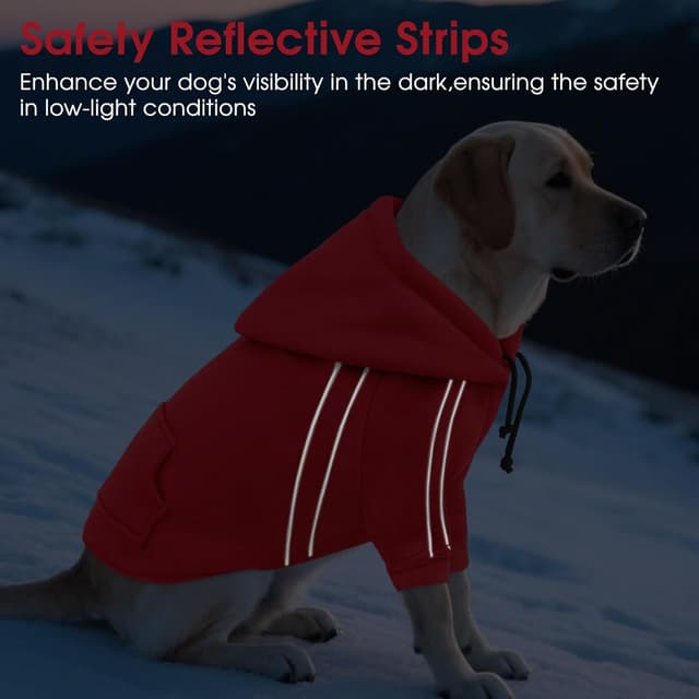Detalle de ASENKU Hundepullover Winter, warmes Fleece