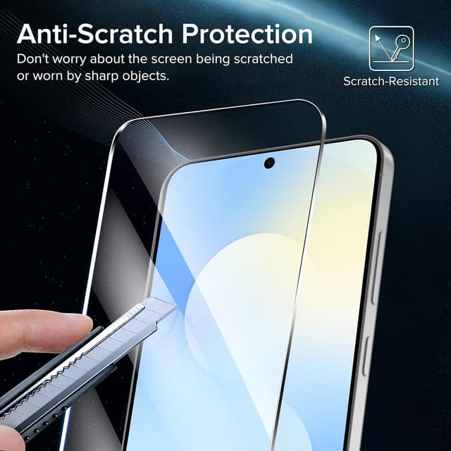 Detalle de ivoler 3 Pack Screen Protector for Samsung Galaxy S25 FE 5G (6.7 inch) Tempered Glass with Easy Installation Tool