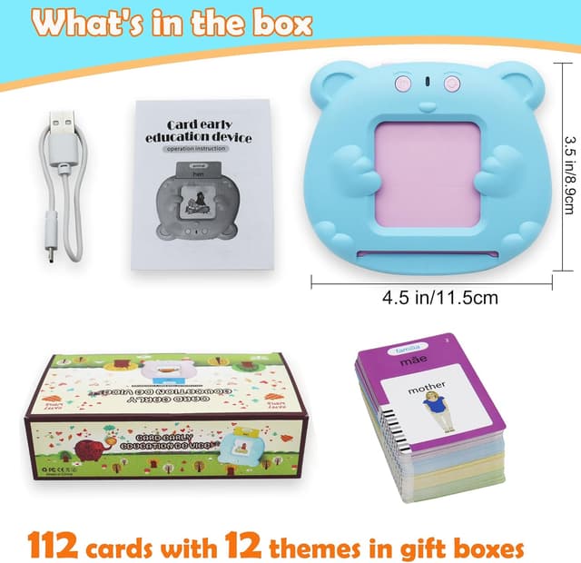 Detalle de MAYAPHILOS 224 Words Portuguese & English Talking Flash Cards for Toddlers