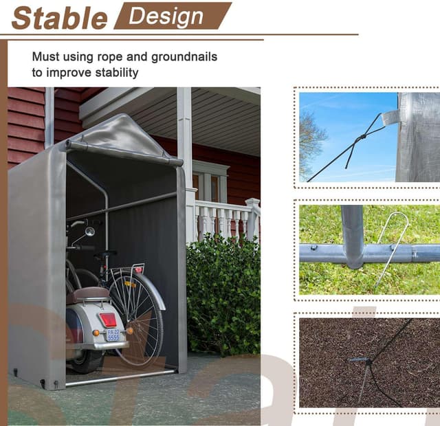 Thumbnail 5 de Birchtree 1.8m x 1m Garden Bike Shelter