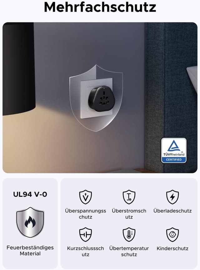 Thumbnail 4 de UGREEN Universal Reiseadapter 2300W đ