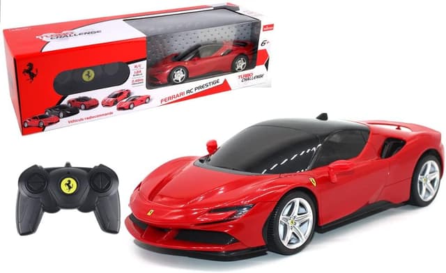 Detalle de TURBO CHALLENGE Ferrari SF90 Stradale RC Prestige 1/24 Rosso (telecomando 2,4 GHz)