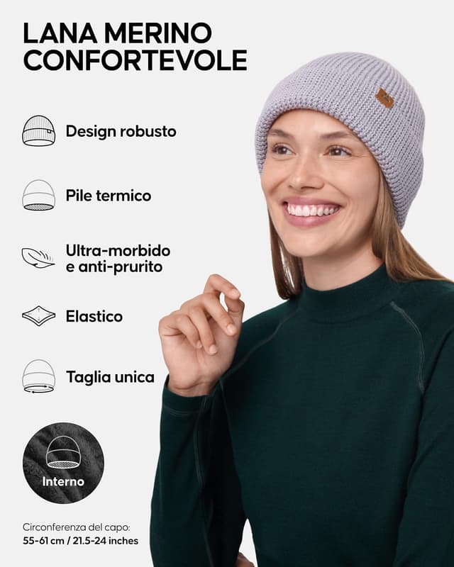 Detalle de DANISH ENDURANCE Berretto in lana Merino