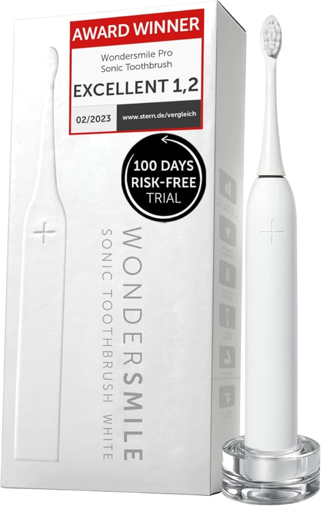 Detalle de WonderSmile Wondersmile PRO Sonic Toothbrush – 4 Modes, 3 Intensities, 60-Day USB-C Battery (All White)