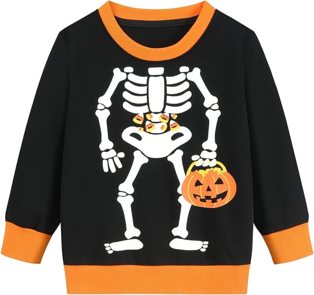 Imagen de Kids Halloween Skeleton Sweatshirt 1-7 yrs 🎃 en OfertitasTOP